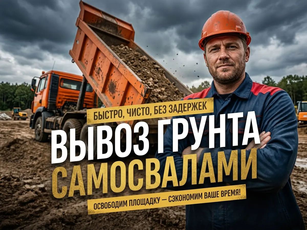 Вывоз грунта самосвалами